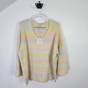NWT Davi & Dani Oversized Pastel Wool Blend Sweater Size Medium